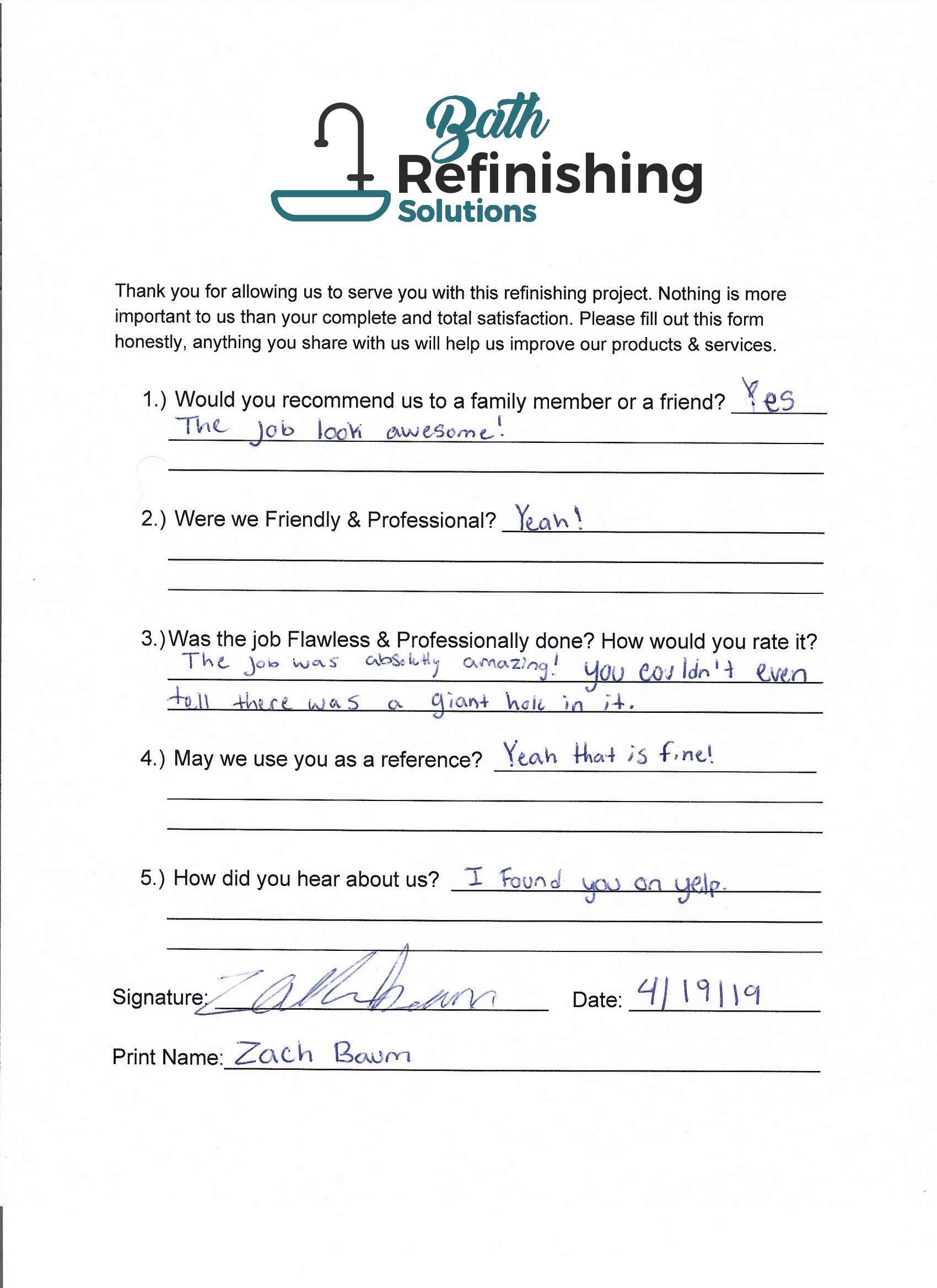 Bath Refinishing Solutions Cincinnati Reviews