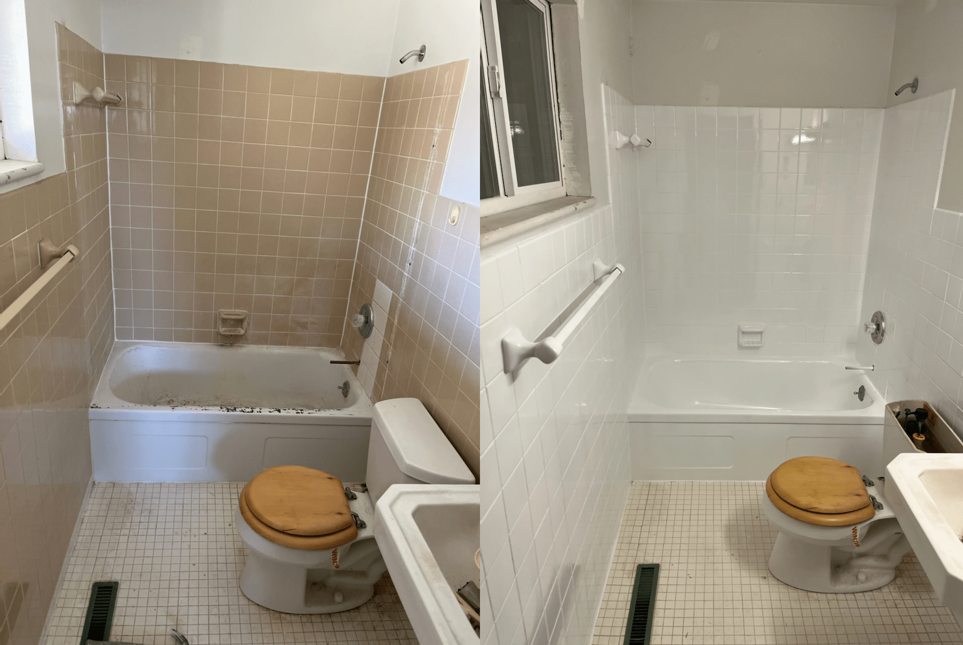 Tile Refinishing Before & After Near Norwood, OH